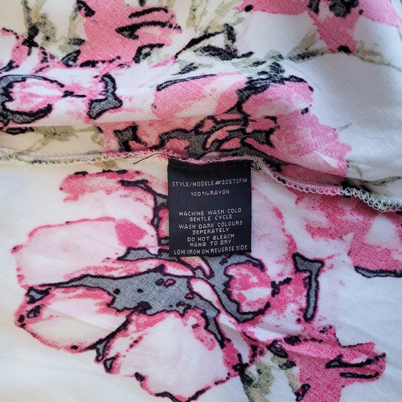 Floral Spring Sundress, Bohemian Summer Dress, Button down Dress, Size L - Picture 6 of 8